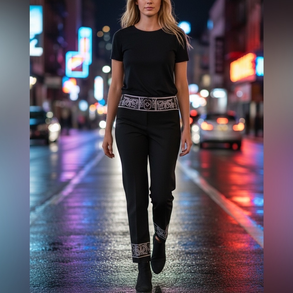 Bisou Bisou Embroidered Pants